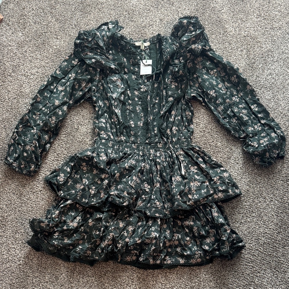 AE 77 Long Sleeve Floral Dress